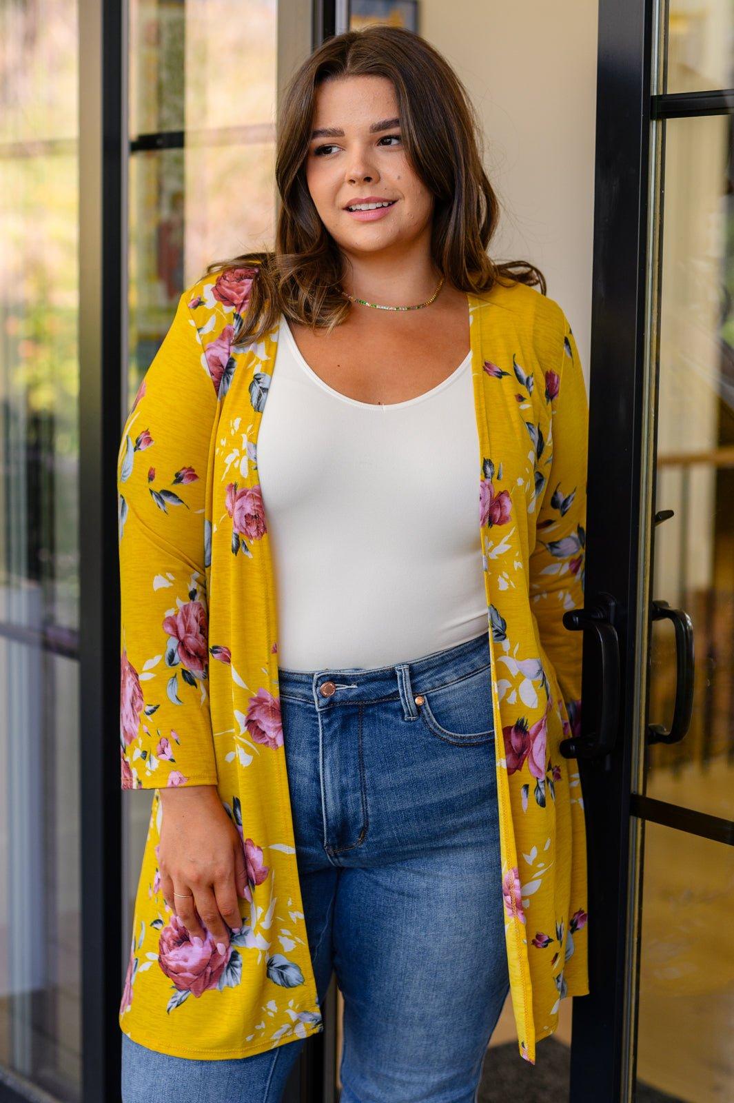 Grow As You Go Floral Cardigan - AS6772-01 - Love it Curvy