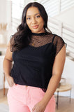 Here And Now Mock Neck Top In Black - AS8517-01 - Love it Curvy