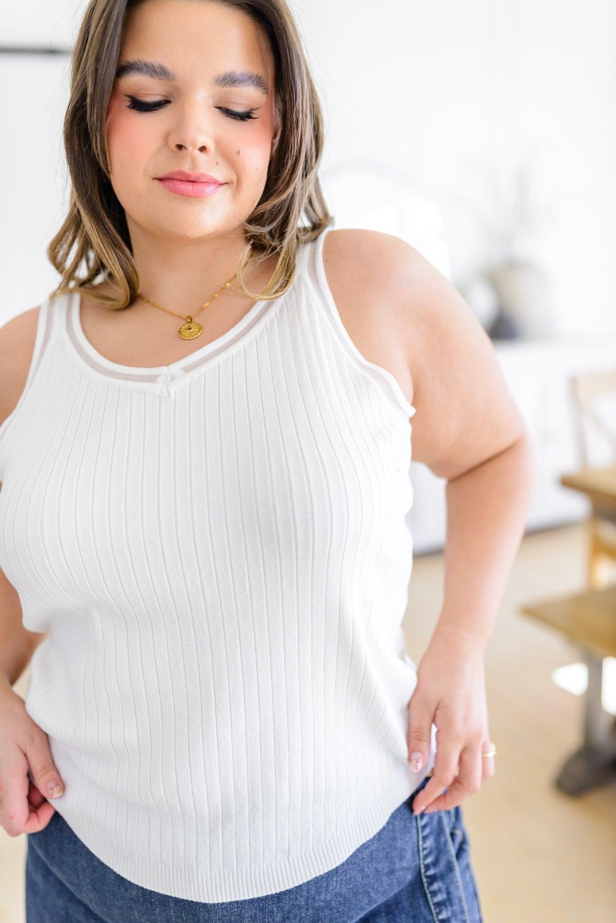 I've found Paris-dise Tank In White - AS4106-1 - Love it Curvy