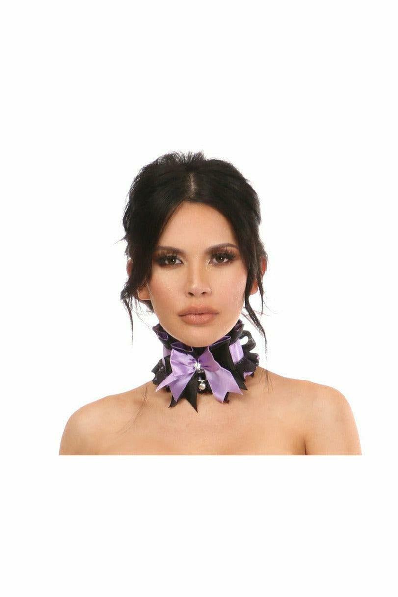 Kitten Collection Lavender/Black Lace Choker - HAR - 402 - Regular - Love it Curvy