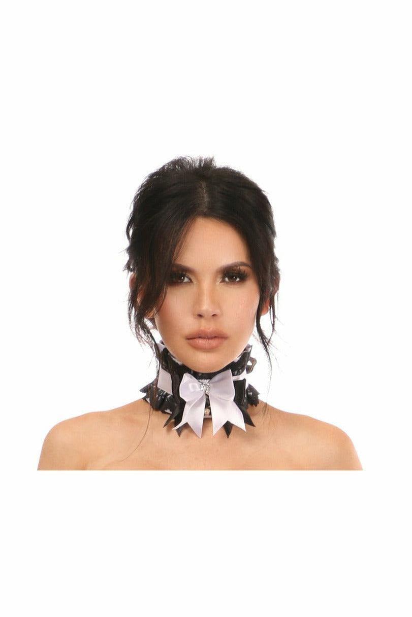 Kitten Collection White/Black Lace Choker - HAR - 401 - Regular - Love it Curvy