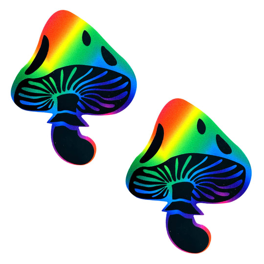 Rainbow Trippin' Psychedelic Toadstool Nipple Cover Pasties - Love it Curvy