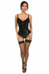 Lavish Black Patent Underbust Corset - Love it Curvy