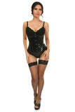 Lavish Black Patent Underbust Corset - LV - 1219 - S - Love it Curvy
