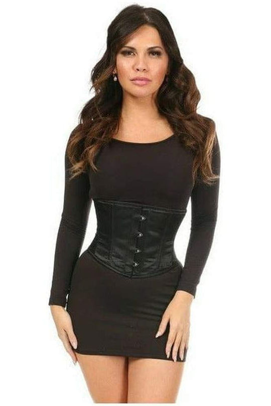 Lavish Black Satin Mini Cincher - Love it Curvy
