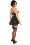 Lavish Black Sheer Lace Corset Dress - Love it Curvy