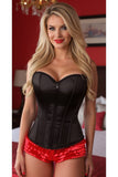 Lavish Black Sweetheart Front Zipper Corset