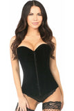 Lavish Black Velvet Overbust Corset