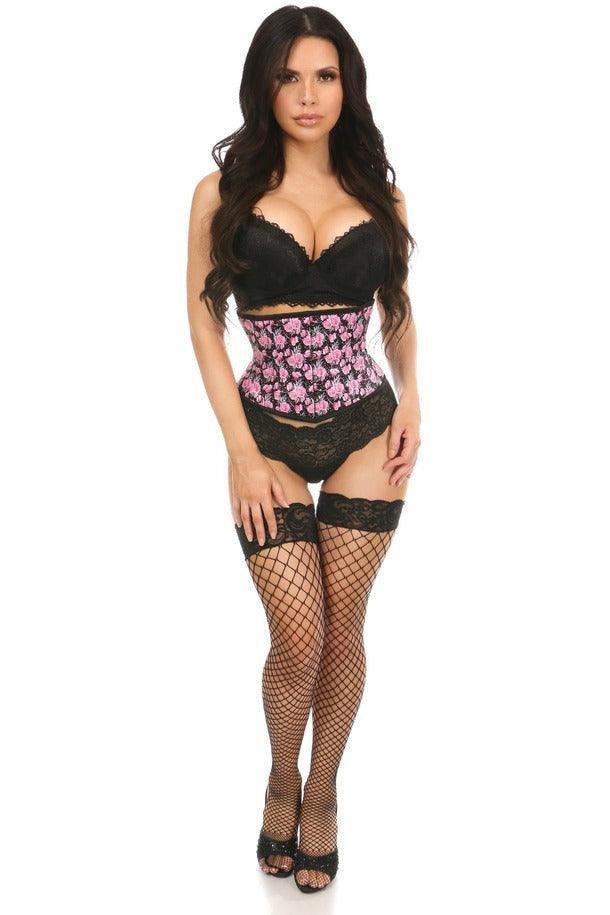 Lavish Floral Print Mini Cincher - LV - 1191 - S - Love it Curvy