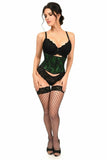 Lavish Green w/Black Lace Overlay Mini Cincher - LV - 805 - S - Love it Curvy