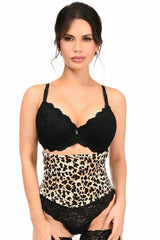 Lavish Leopard Velvet Mini Cincher Corset - LV - 1455 - S - Love it Curvy