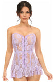 Lavish Lt Purple Sheer Lace Corset Dress - LV - 1410 - S - Love it Curvy