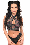 Lavish Neon Butterfly Mesh Underwire Cincher w/Built In Halter Top - LV - 1539 - S - Love it Curvy