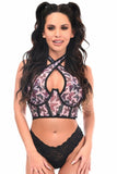 Lavish Purple Butterfly Mesh Underwire Cincher w/Built In Halter Top - LV - 1600 - S - Love it Curvy
