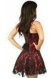 Lavish Red Lace Corset Dress - LV - 339 - S - Love it Curvy