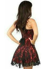 Lavish Red Lace Corset Dress - LV - 339 - S - Love it Curvy