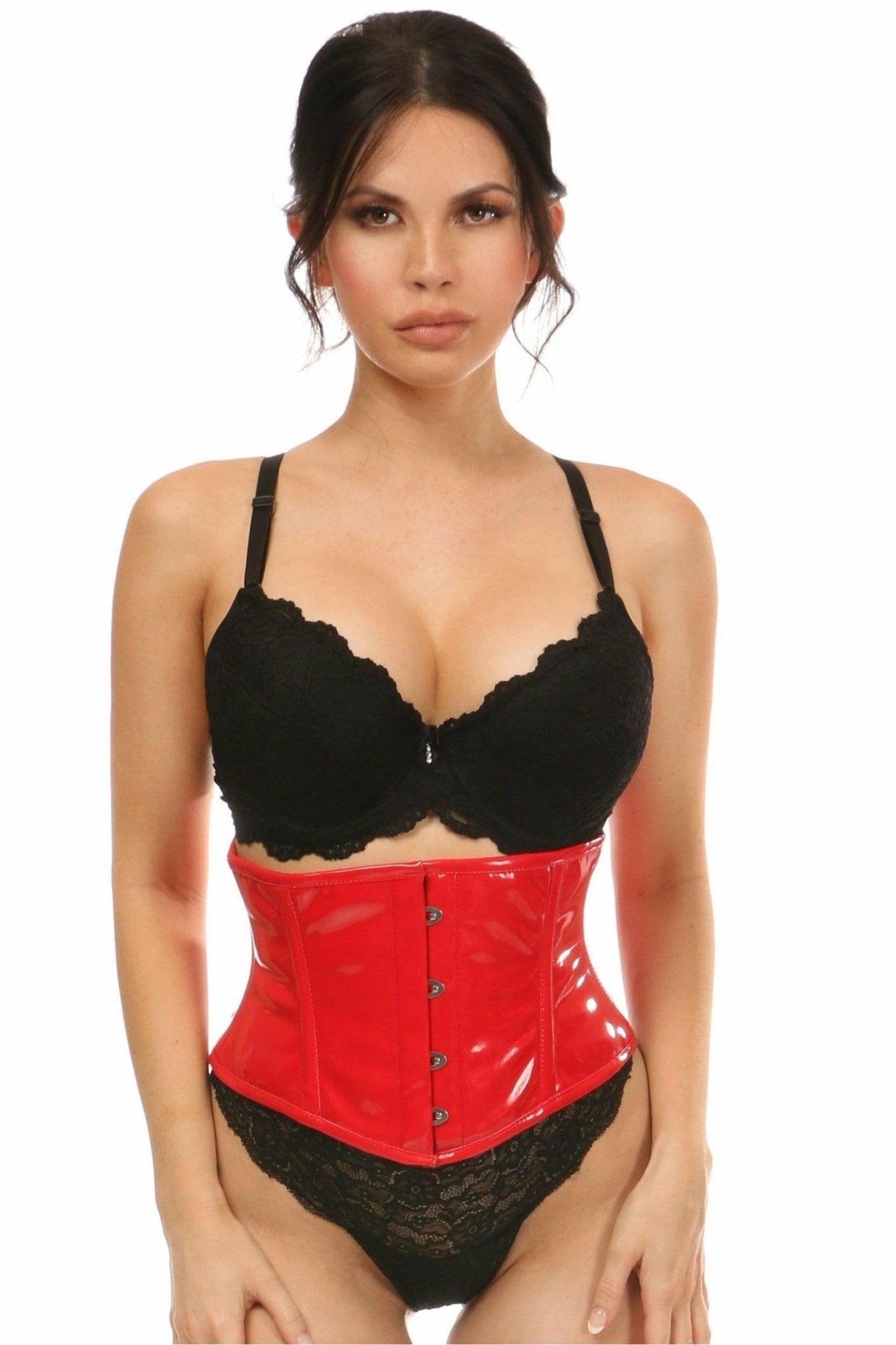 Lavish Red Patent Mini Cincher - LV - 1215 - S - Love it Curvy