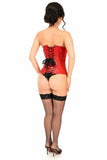 Lavish Red Patent PVC Underwire Underbust Corset - LV - 1420 - S - Love it Curvy