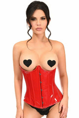 Lavish Red Patent PVC Underwire Underbust Corset - LV - 1420 - S - Love it Curvy