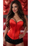 Lavish Red Sweetheart Front Zipper Corset