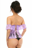 Lavish Sheer Lavender Lace Underbust Underwire Corset w/Ruffle Sleeve - LV - 1510 - S - Love it Curvy