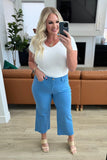 Lisa High Rise Control Top Wide Leg Crop Jeans in Sky Blue - AS8317-01 - Love it Curvy