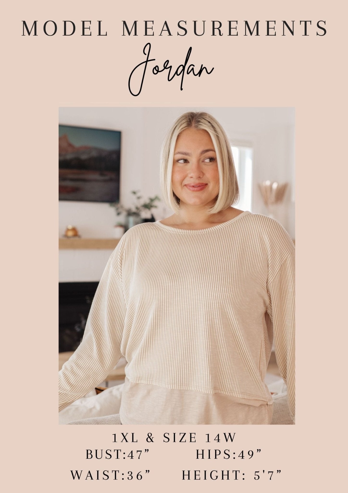 Lizzy Flutter Sleeve Top in Ivory and Pink Abstract - AS8746 - 01 - Love it Curvy