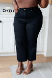 Lizzy High Rise Control Top Wide Leg Crop Jeans in Black - AS7268-01 - Love it Curvy