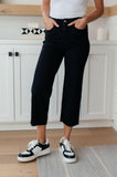 Lizzy High Rise Control Top Wide Leg Crop Jeans in Black - AS7268-01 - Love it Curvy