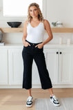 Lizzy High Rise Control Top Wide Leg Crop Jeans in Black - AS7268-01 - Love it Curvy