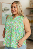 Lizzy Tank Top in Mint Multi Fireworks - AS8463-01 - Love it Curvy