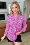 Lizzy Top in Magenta and White Paisley - AS8385-01 - Love it Curvy