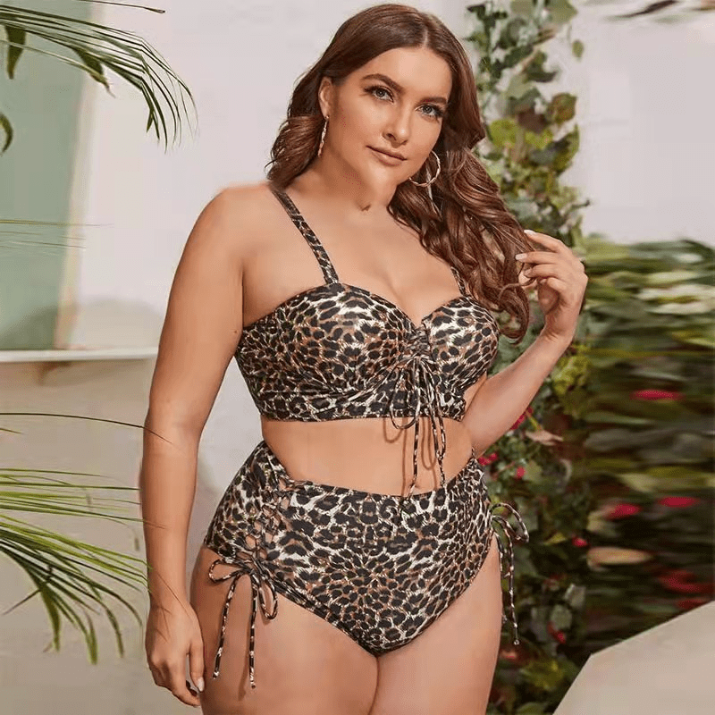 Plus Size Leopard Print Swimsuit - Love it Curvy