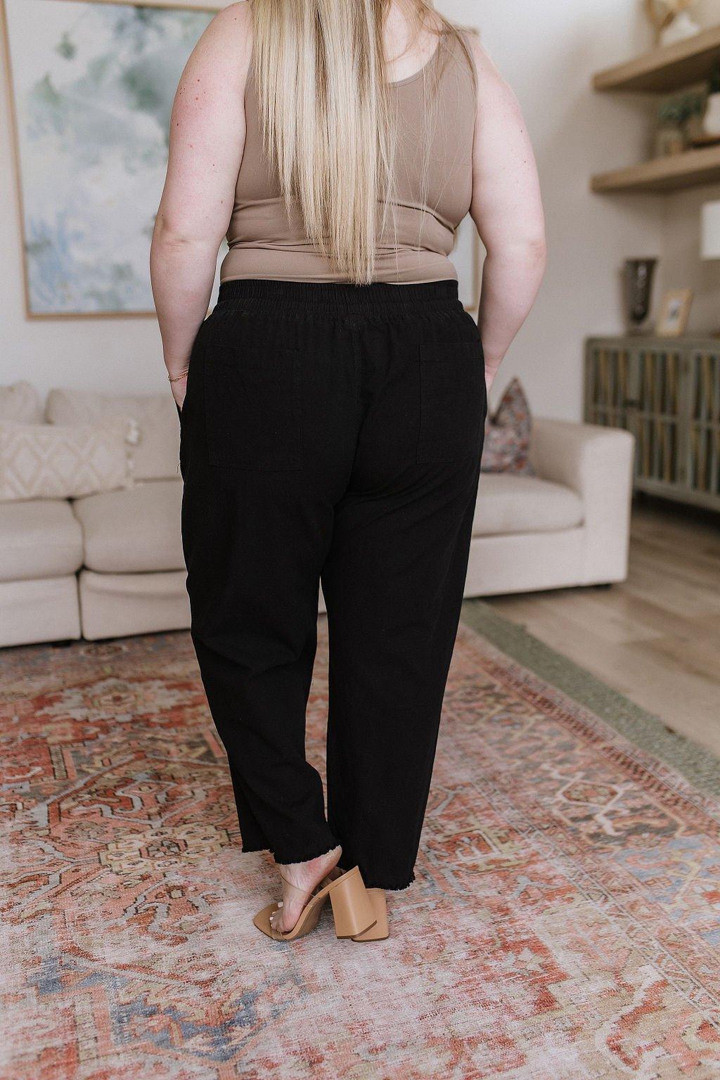 Love Me Dearly High Waisted Pants in Black - AS5989-01 - Love it Curvy