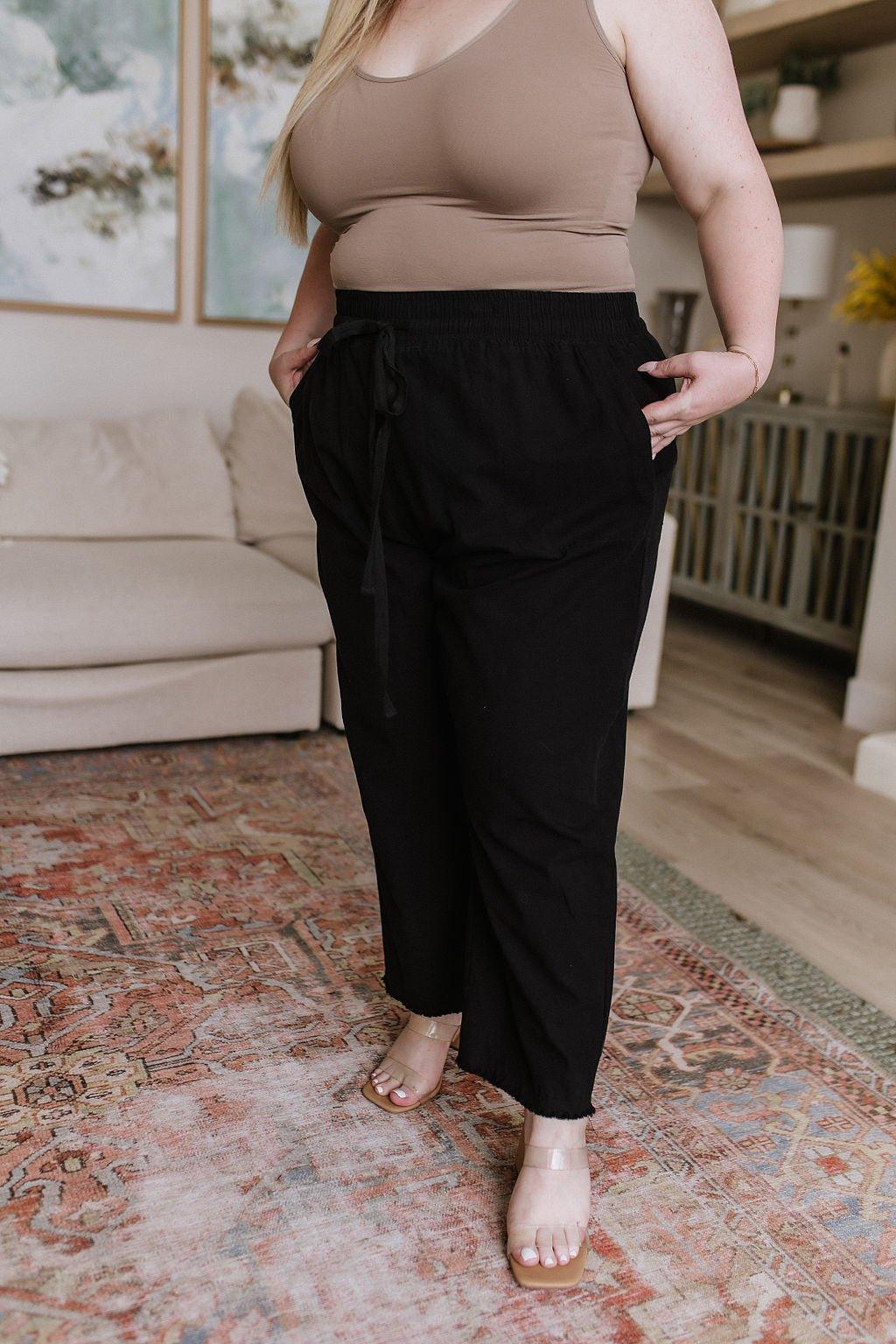 Love Me Dearly High Waisted Pants in Black - AS5989-01 - Love it Curvy