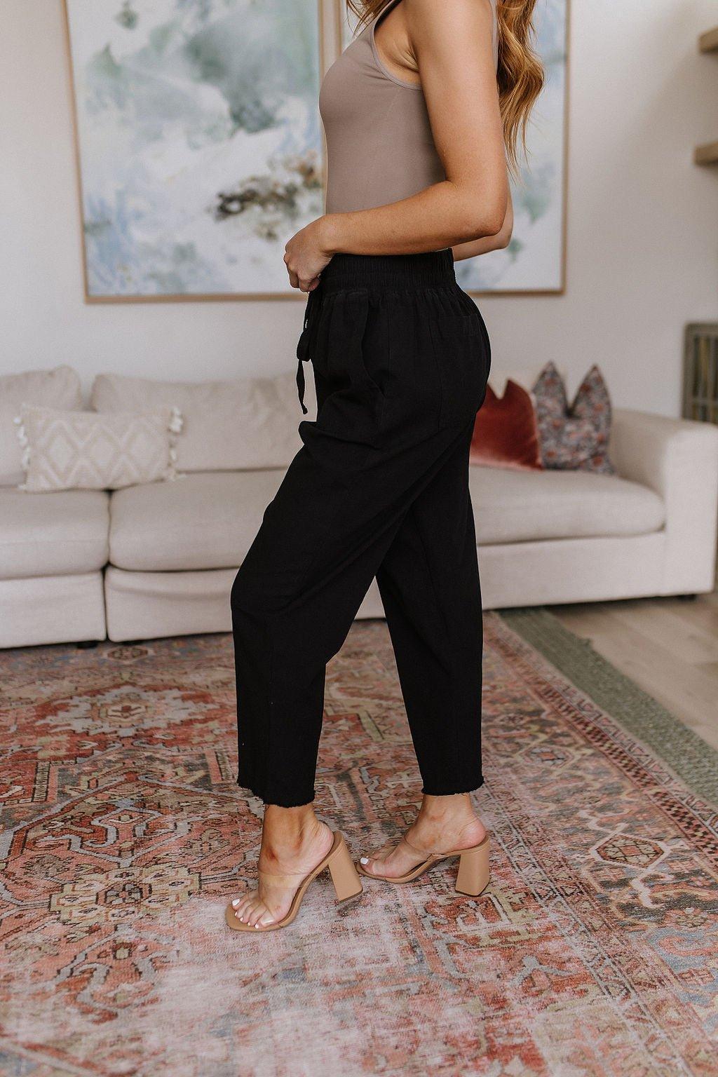 Love Me Dearly High Waisted Pants in Black - AS5989-01 - Love it Curvy