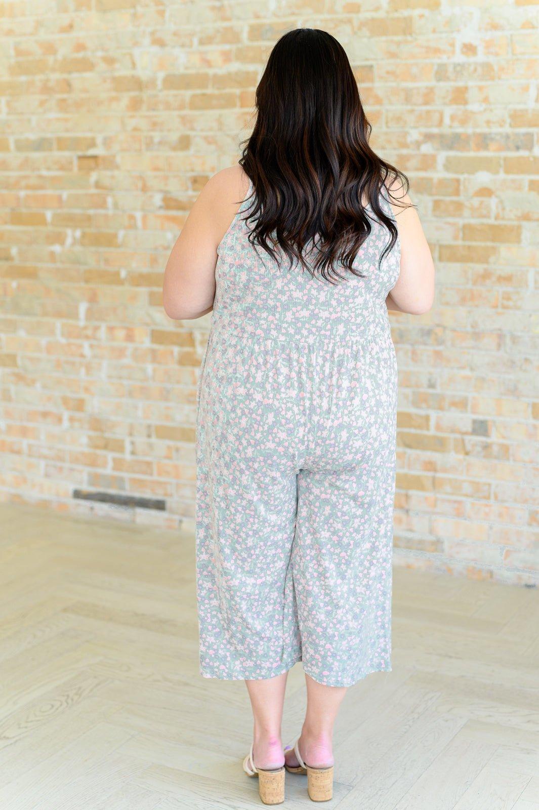 Lucky In Love Floral Jumpsuit - AS6313-01 - Love it Curvy