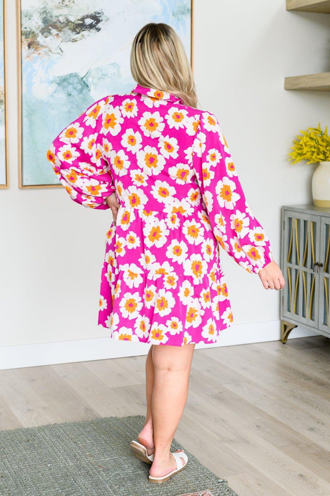 Magnificently Mod Floral Shirt Dress - AS6887-01 - Love it Curvy