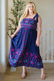 Midnight Magic Embroidered Maxi Dress - AS6277-01 - Love it Curvy