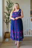 Midnight Magic Embroidered Maxi Dress - AS6277-01 - Love it Curvy