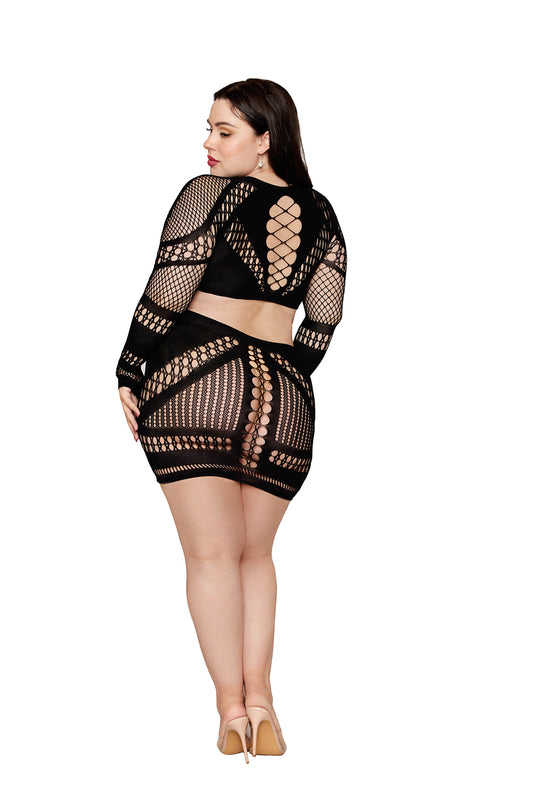Chemise Dmnd - Queen Size - Black - Love it Curvy