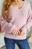 Plush Feelings V-Neck Sweater - AS7475-01 - Love it Curvy