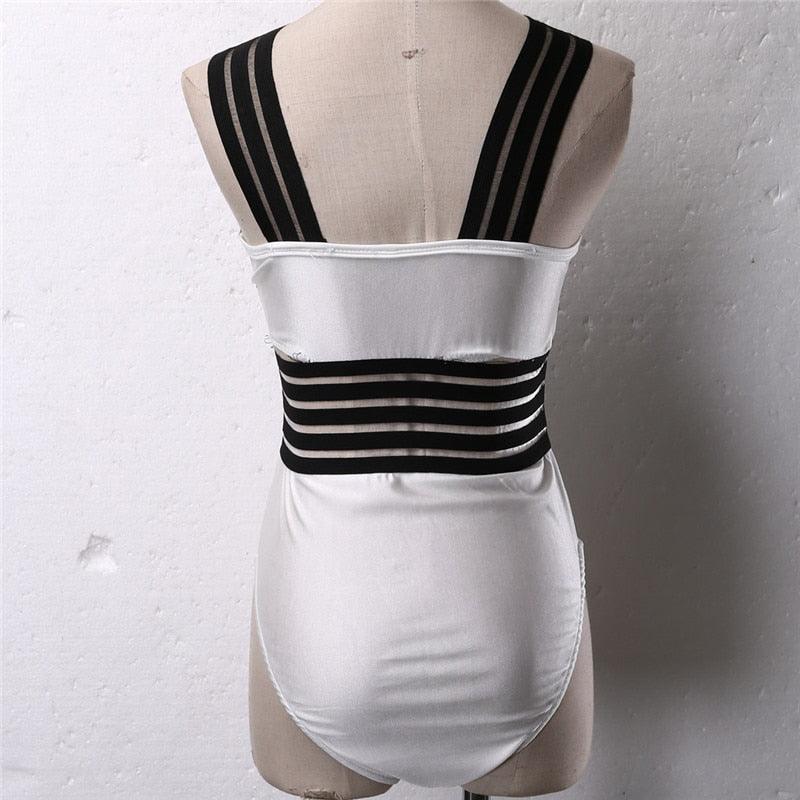 Curve Confidence High Neck Mesh Back One-Piece Swimsuit
