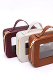 PU Leather Travel Cosmetic Case in Wine - AS6835-01 - Love it Curvy