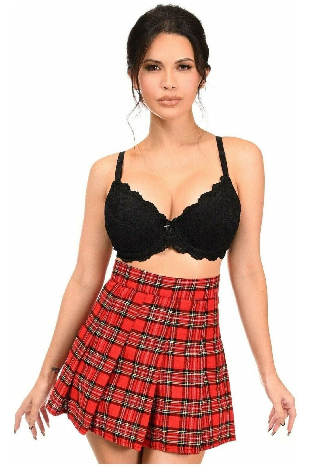 Red Plaid Skirt - Love it Curvy