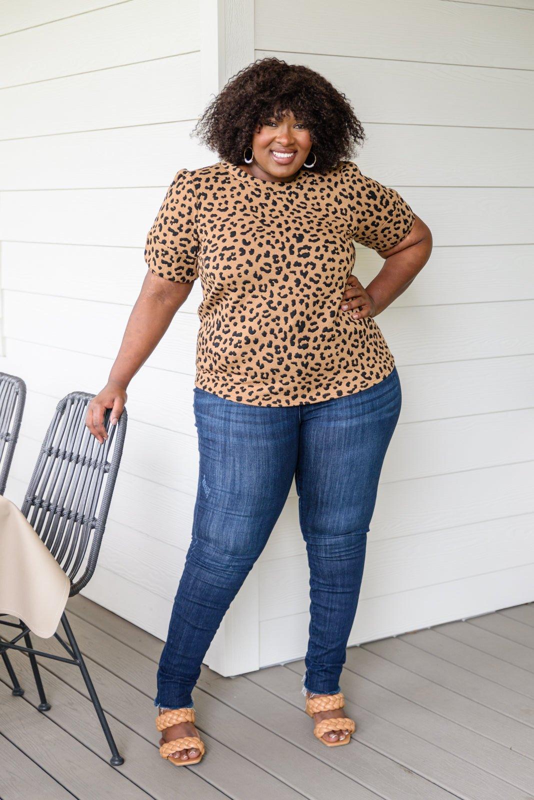 Spotted Animal Print Blouse - AS4340-1 - Love it Curvy