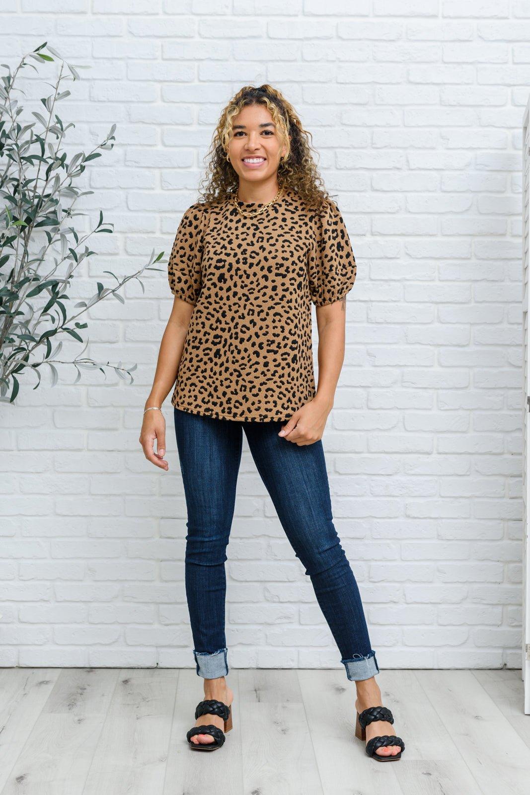 Spotted Animal Print Blouse - AS4340-1 - Love it Curvy