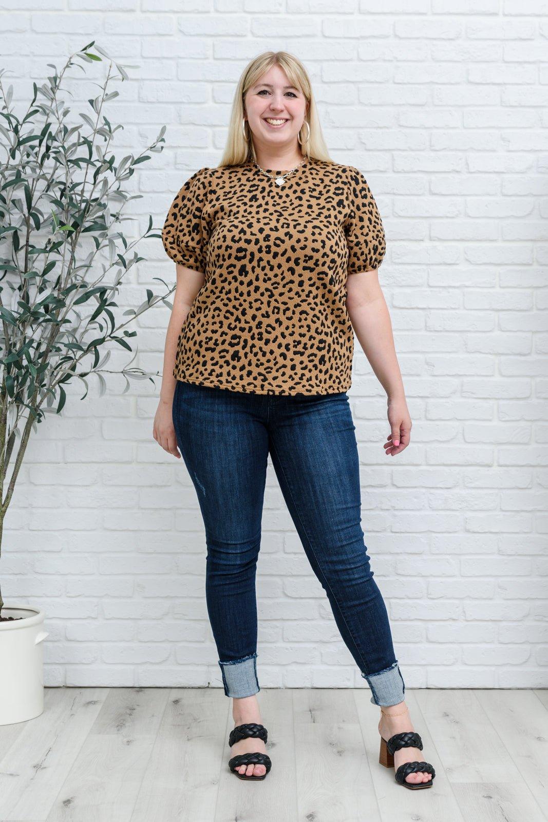 Spotted Animal Print Blouse - AS4340-1 - Love it Curvy