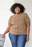 Spotted Animal Print Blouse - AS4340-1 - Love it Curvy