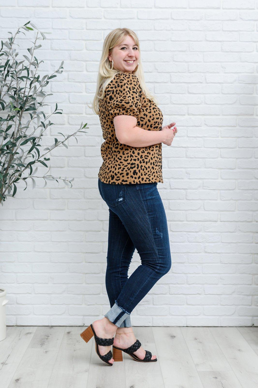 Spotted Animal Print Blouse - AS4340-1 - Love it Curvy